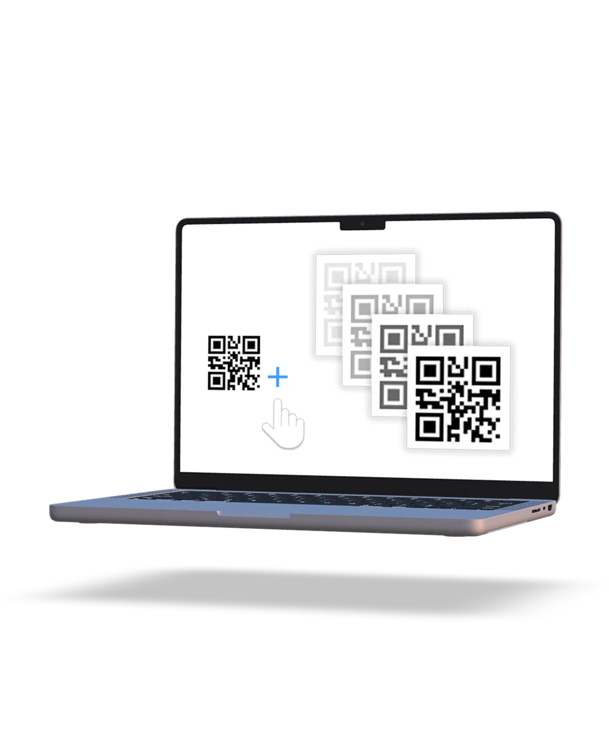 Portátil con código QR