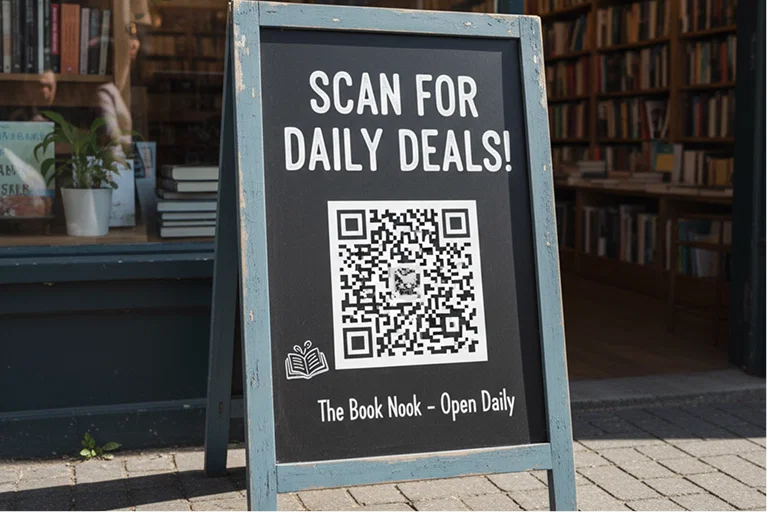 QR codes on displays