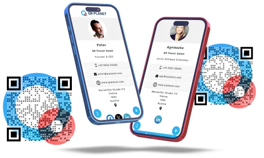 Digital business card QR code