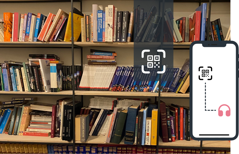 QR codes on books