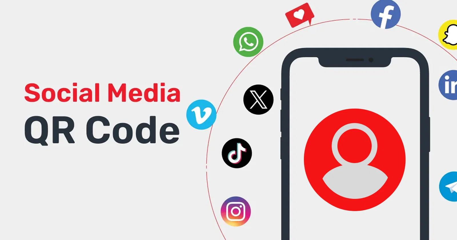 Codice QR dei social media