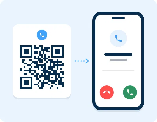 Adesivo con codice QR stampato contenente un numero di telefono
