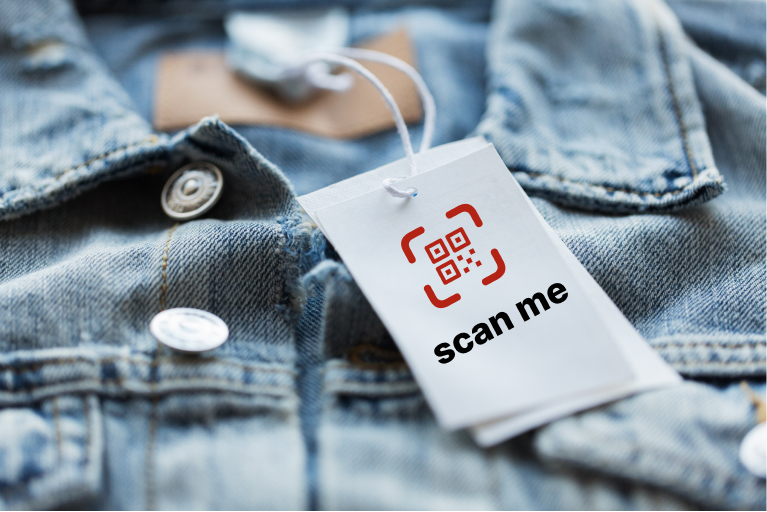 Learn more about sustainability in the clothing industry with QR Code