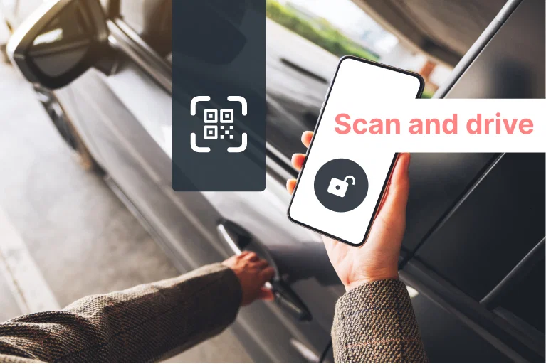 Código QR en el coche - ¡Prácticamente móvil!