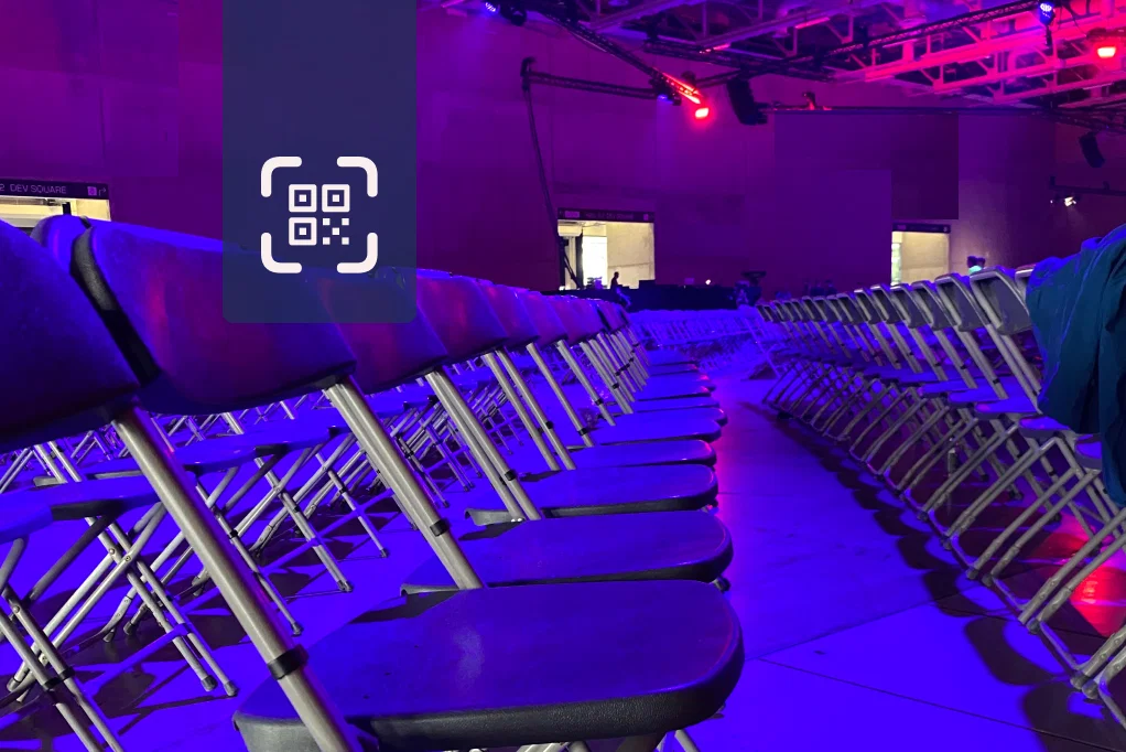 QR codes for stadiums and convention centers