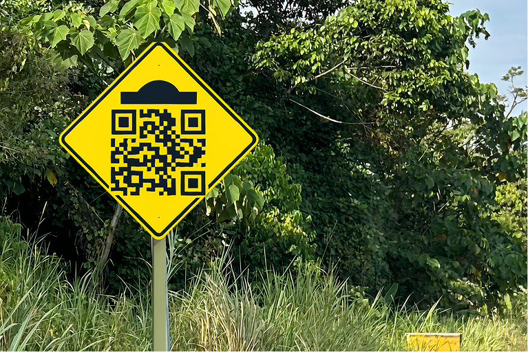 Codes QR sur les panneaux